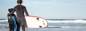 Campamento de surf en familia